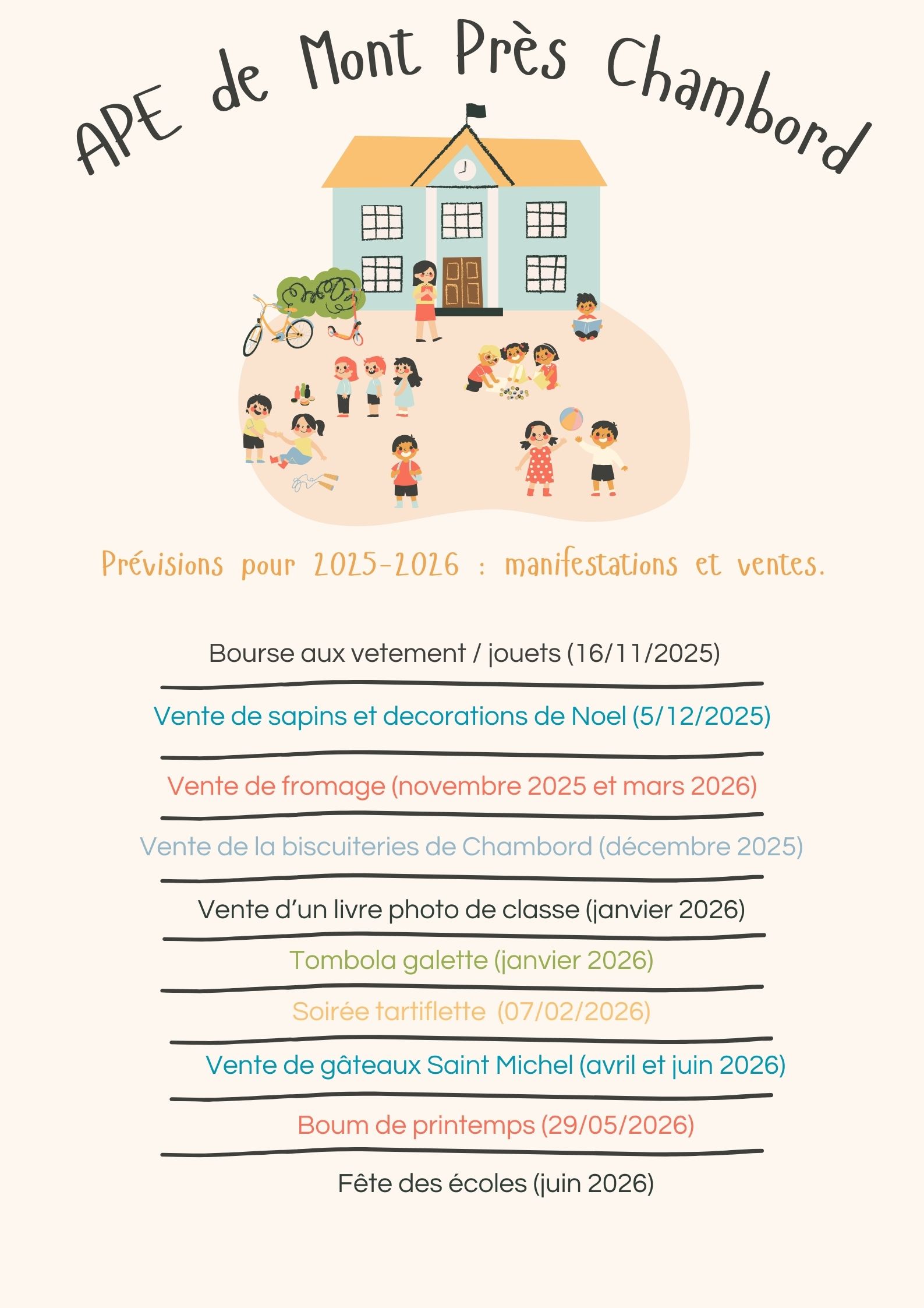 Logo APE ECOLES MATERNELLE ET ELEMENTAIRE DE MONT PRES CHAMBORD