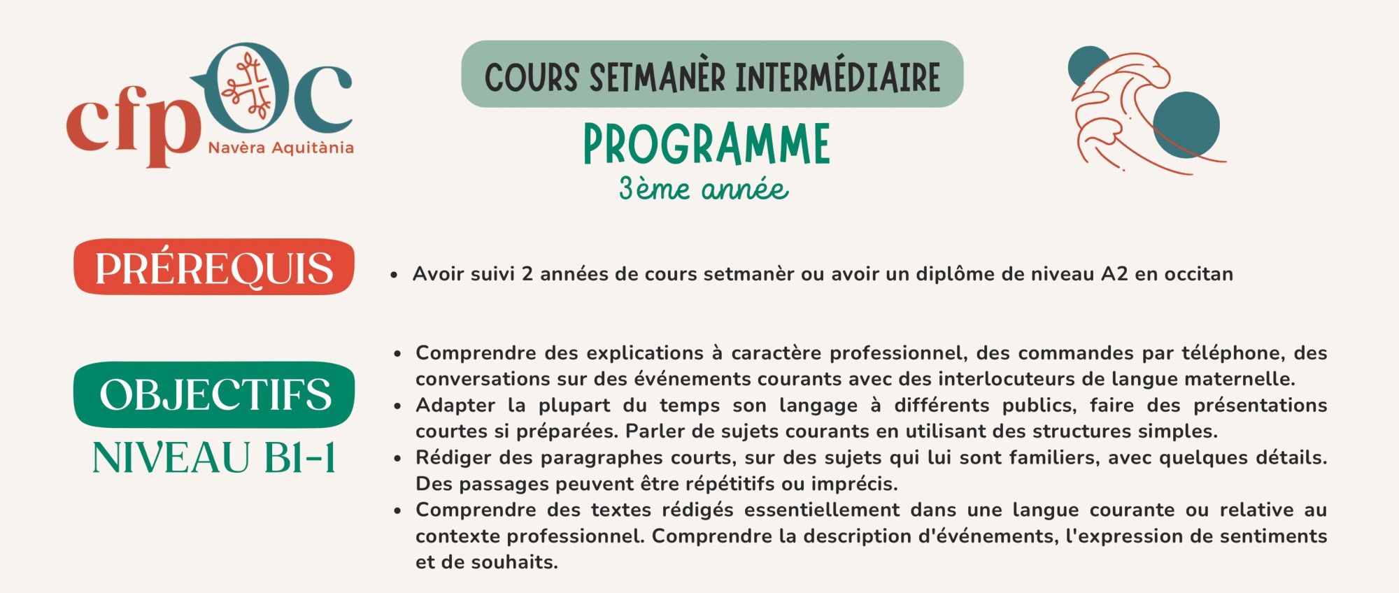 NIV3 COURS BÉARNAIS Asson, Interm B1 // MAR 18h30 - 20h