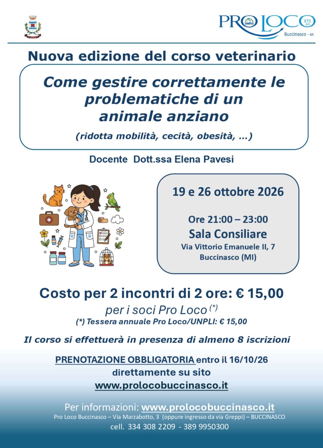 CORSO VETERINARIO - ed. ottobre 2026