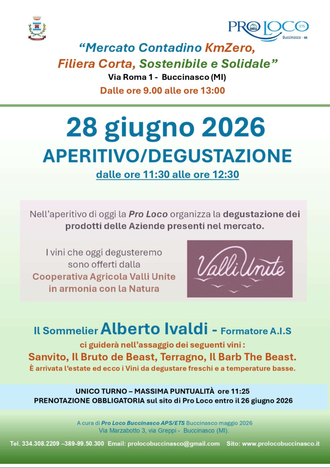 DEGUSTAZIONE MERCATO KMZERO 28.06.2026