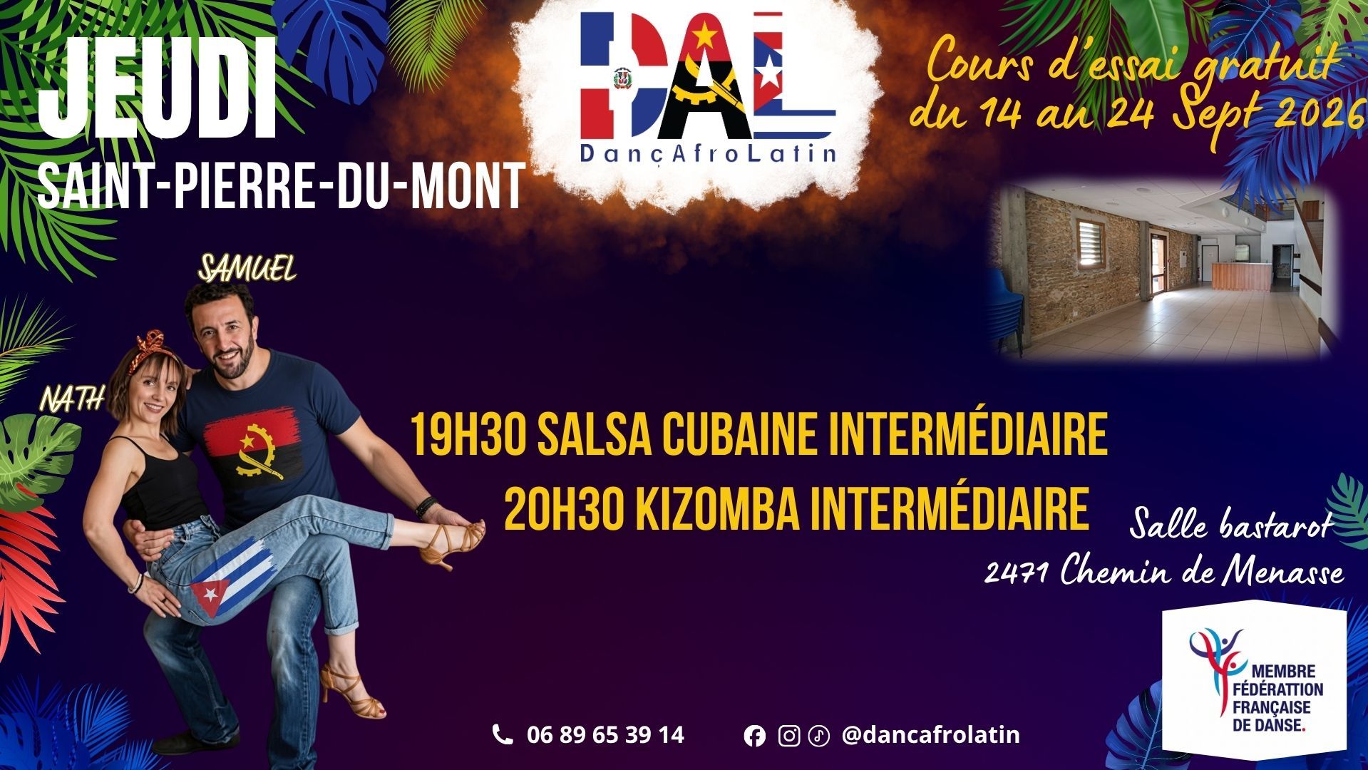 Cours d'essai salsa inter  et kizomba inter