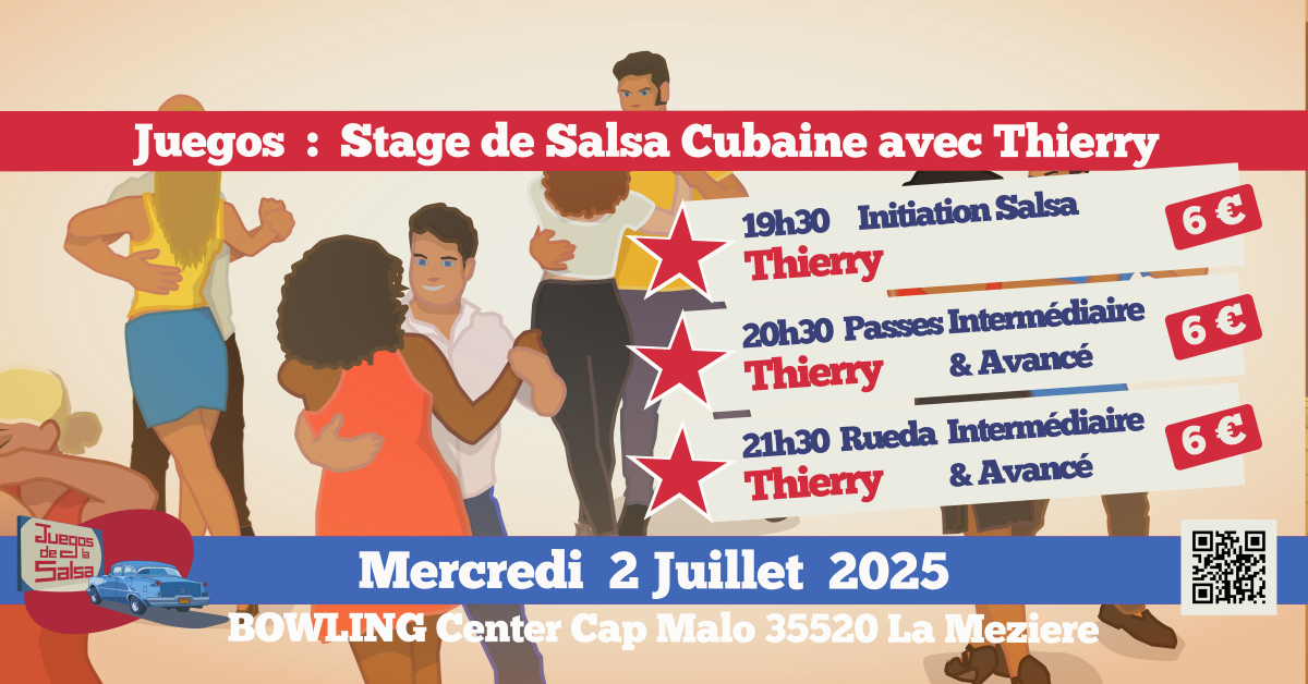Juegos : Stages Salsa avec Thierry au Bowling Center Cap-Malo - La Mézière 35220