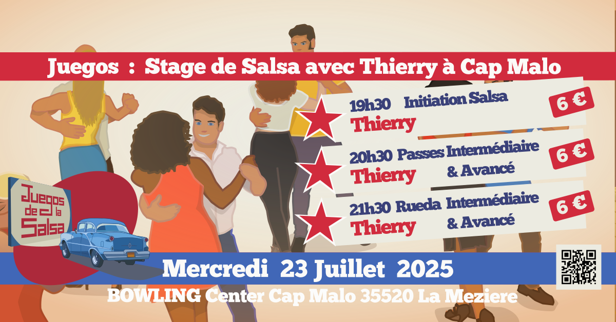 Juegos : Stages Salsa avec Thierry au Bowling Center Cap-Malo - La Mézière 35520