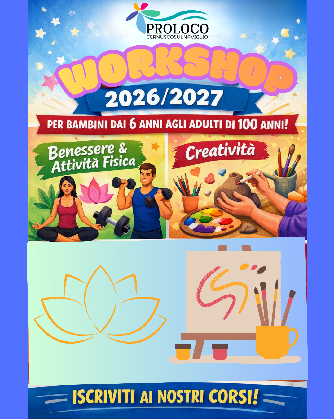 Iscrizione ai Workshop 2026 presso Infopoint Martesana Viale Assunta 17