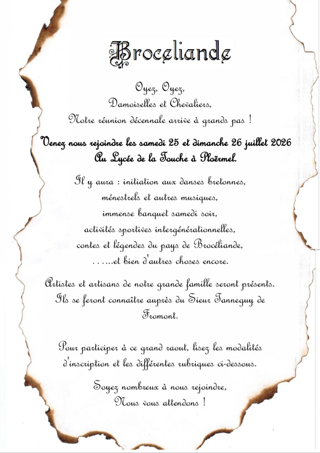 Rassemblement décennal 2026
