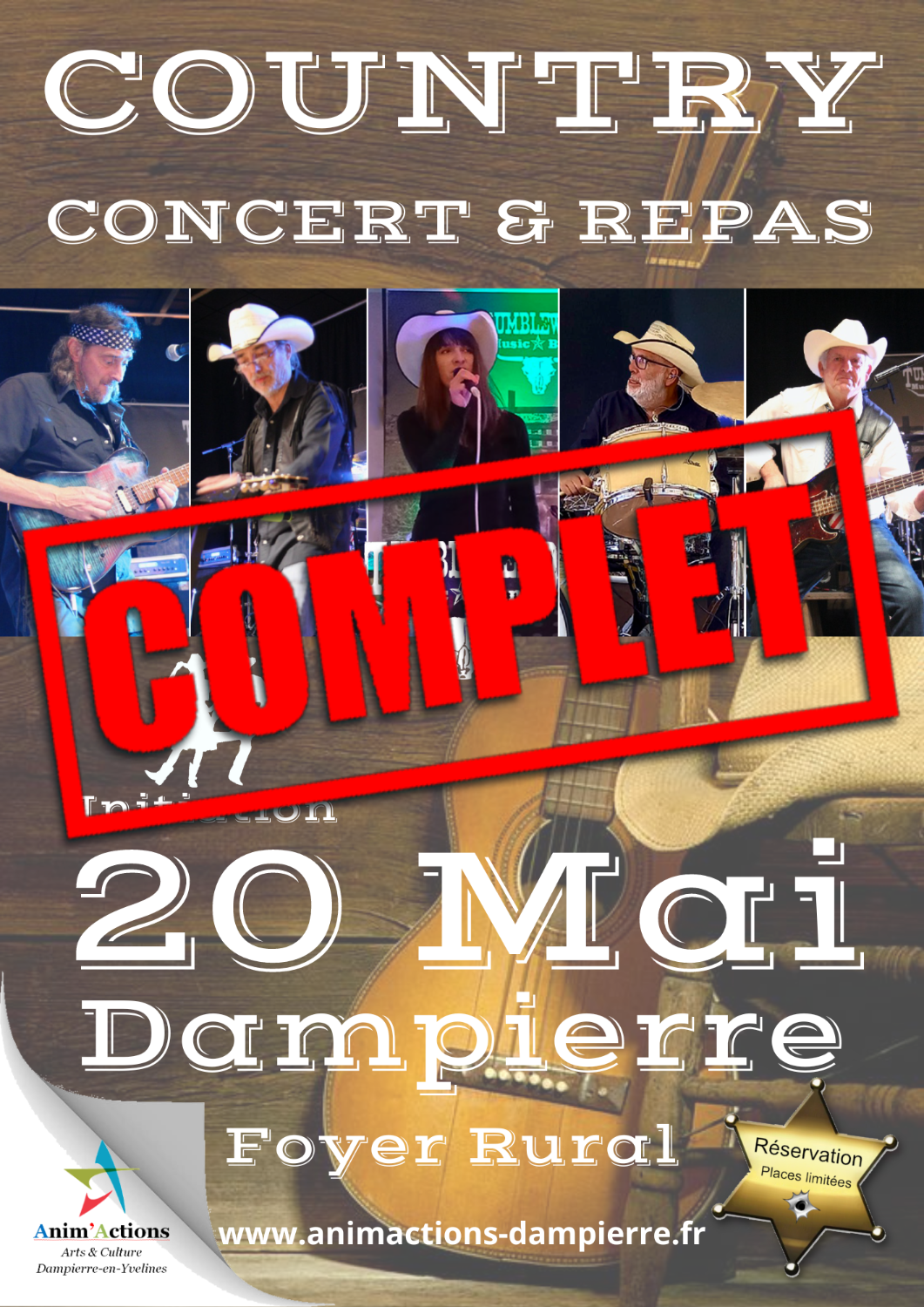 Concert et danse Country le samedi 20 mai au Foyer Rural