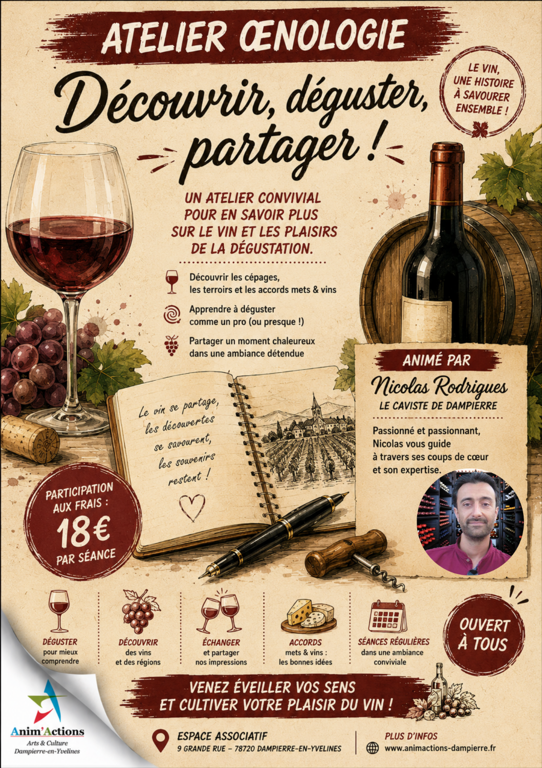 Atelier Œnologie du mardi 6 octobre 2026