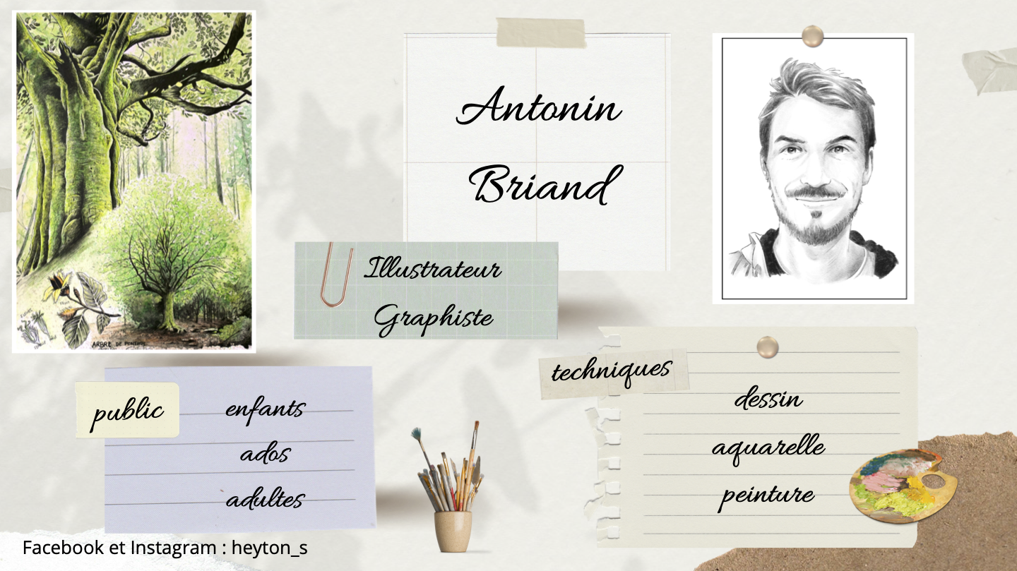 artiste Antonin Briand, illustrateur et graphiste.  le public : 
