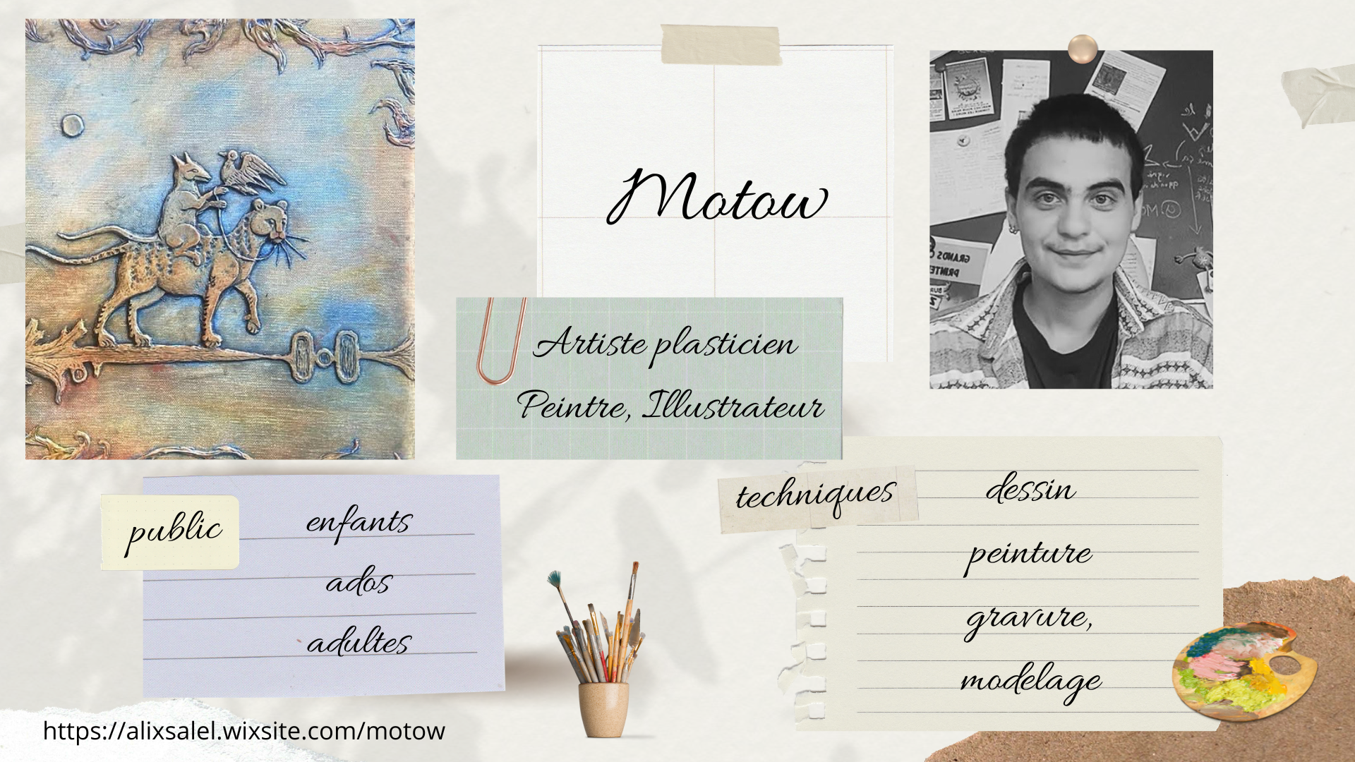 Motow Artiste plasticien, Peintre, Illustrateur. Le public : 