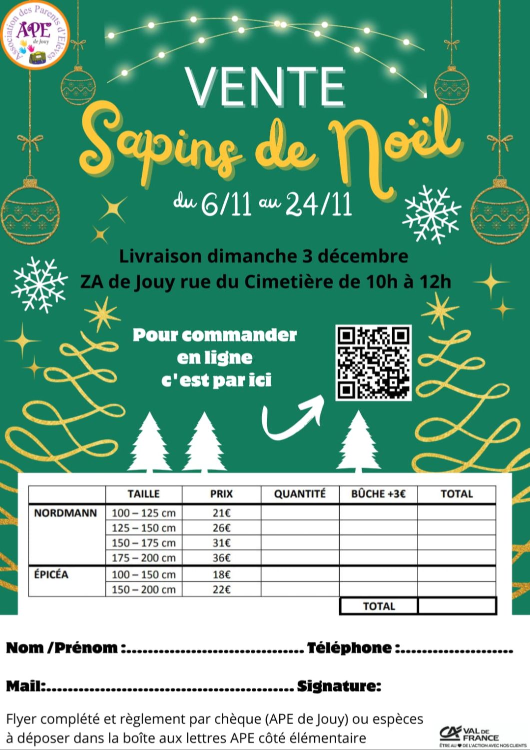 VENTE DE SAPINS