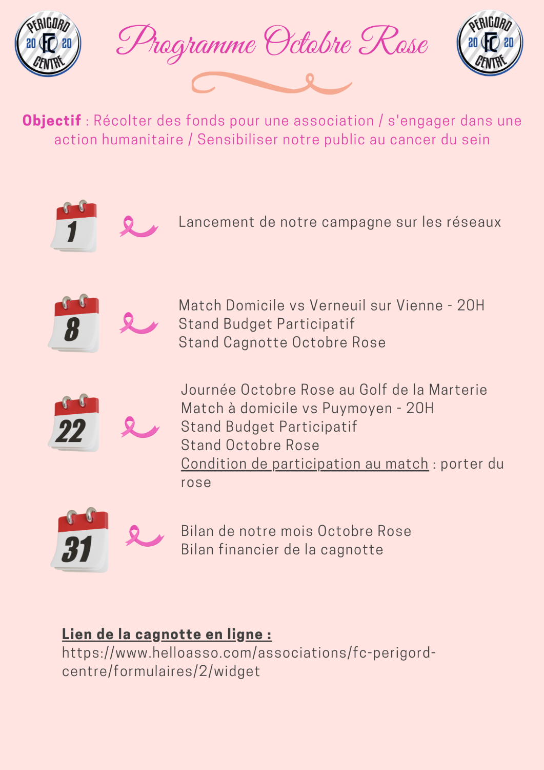 Journée de sensibilisation Octobre Rose