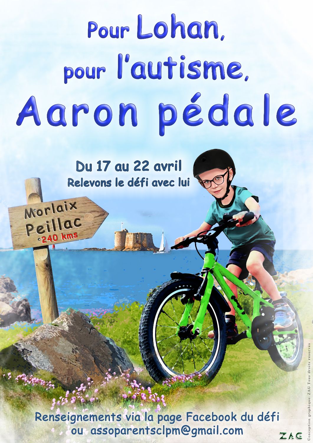 Défi Sportif: Pour Lohan, pour l'autisme, Aaron pédale!