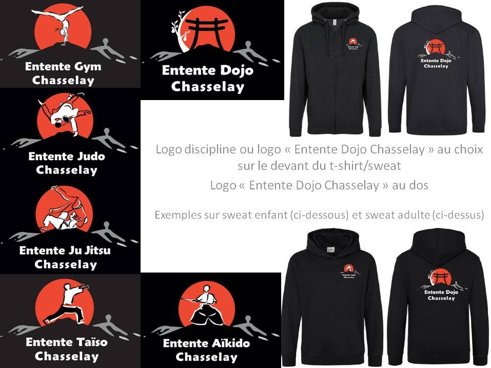 Vente Sweat et T-Shirt Entente Dojo Chasselay