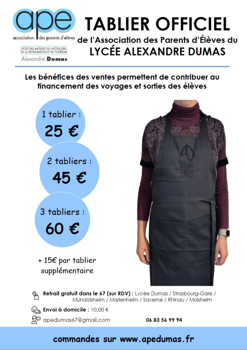 Vente des Tabliers de l'APE