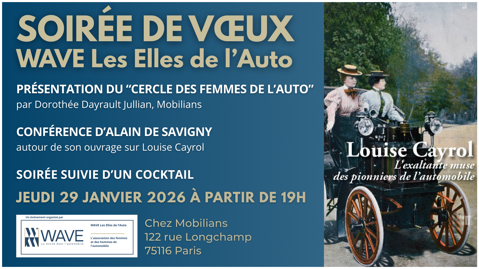 Soirée de voeux avec conférence d'Alain de Savigny sur Louise Cayrol