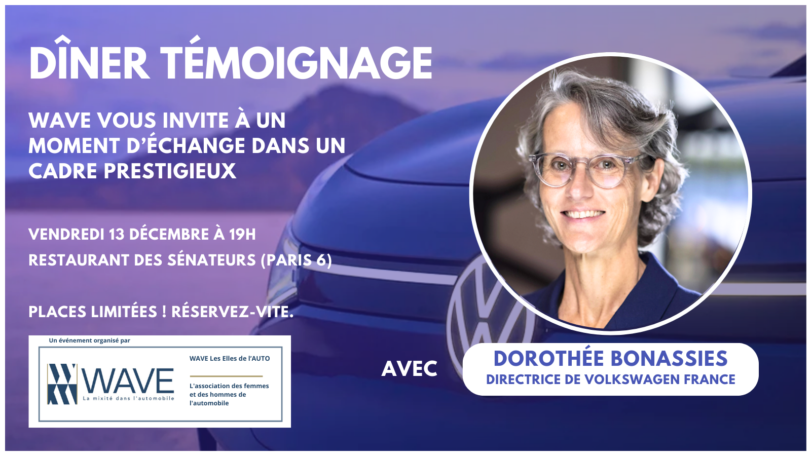 Dîner témoignage avec Dorothée Bonassies, Volkswagen France