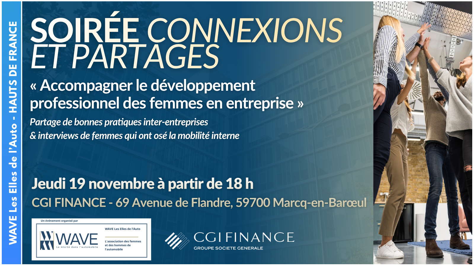 [Hauts-de-France] - Soirée connexion & partages avec CGI FINANCE