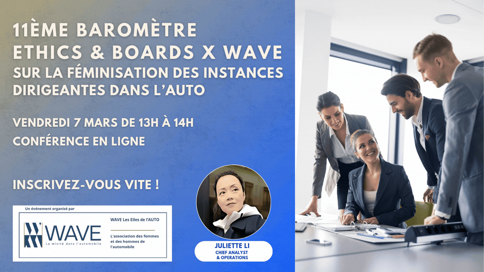 Baromètre Ethics & Boards x WAVE : féminisation des instances dirigeantes