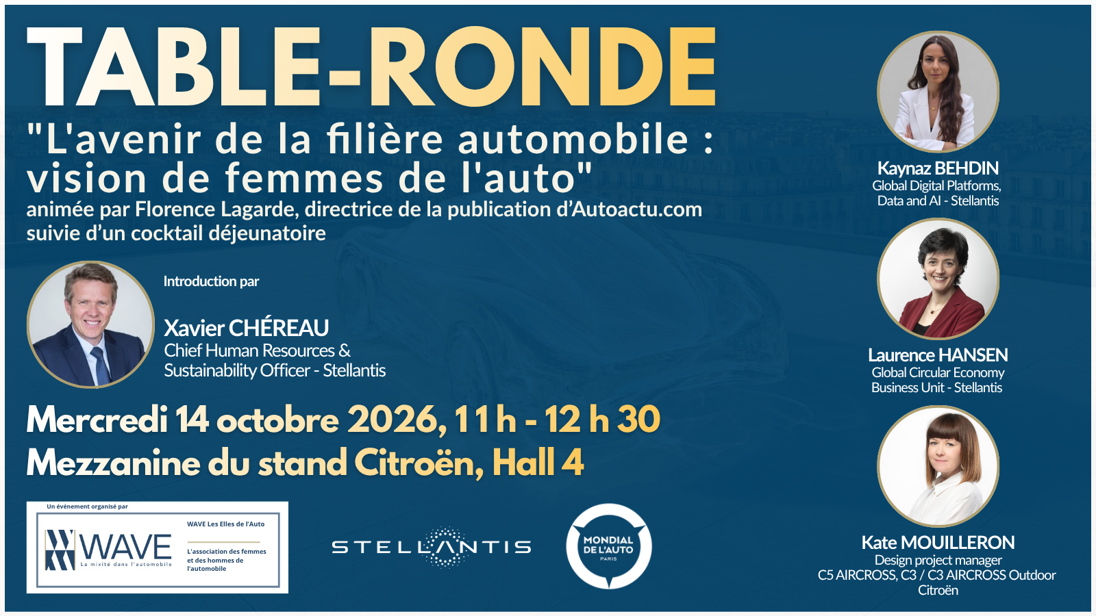 Mondial de l'Auto - Table-ronde Stellantis X WAVE Les Elles de l'Auto