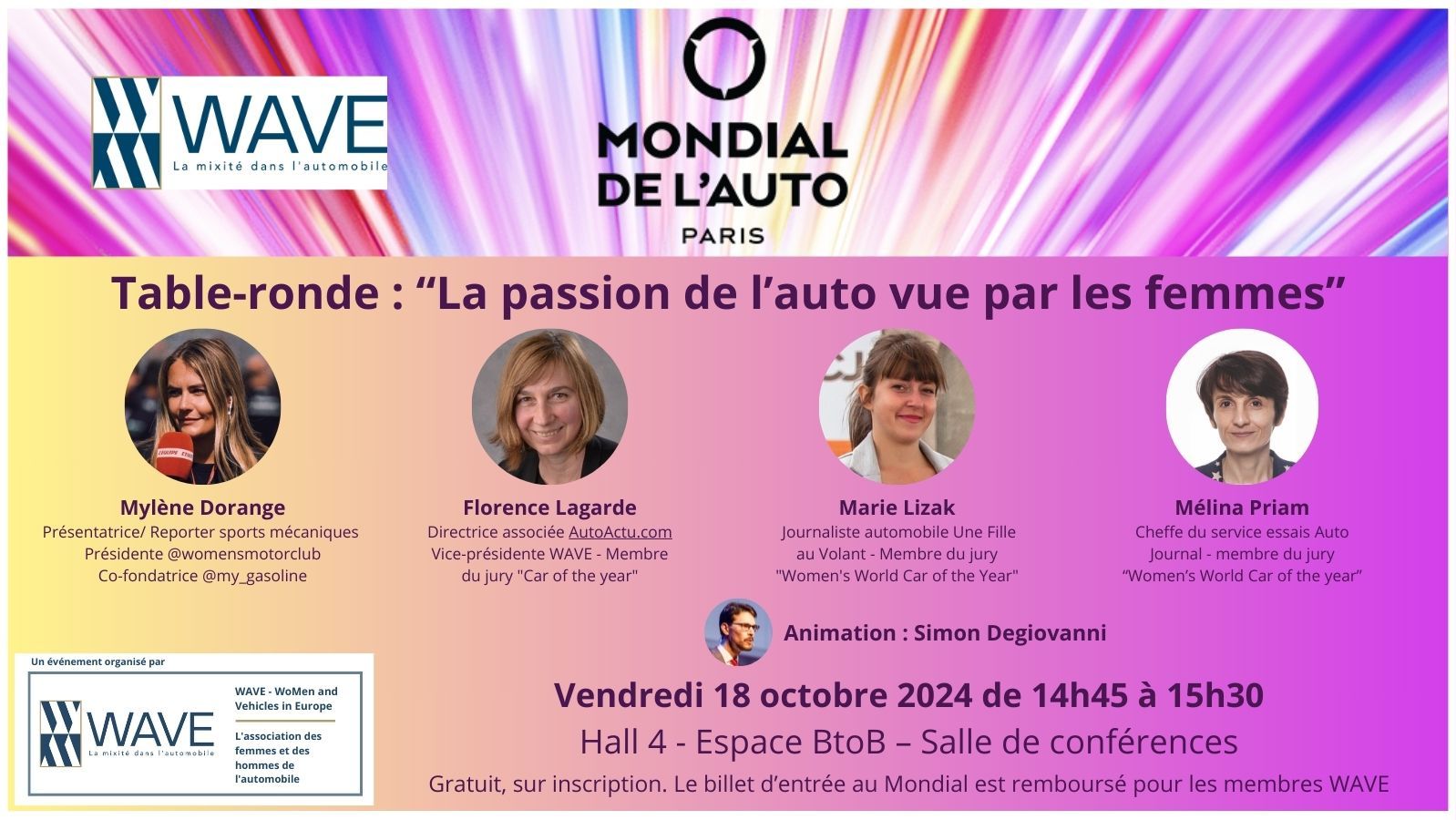 Table-ronde WAVE x Mondial de l'Auto : 