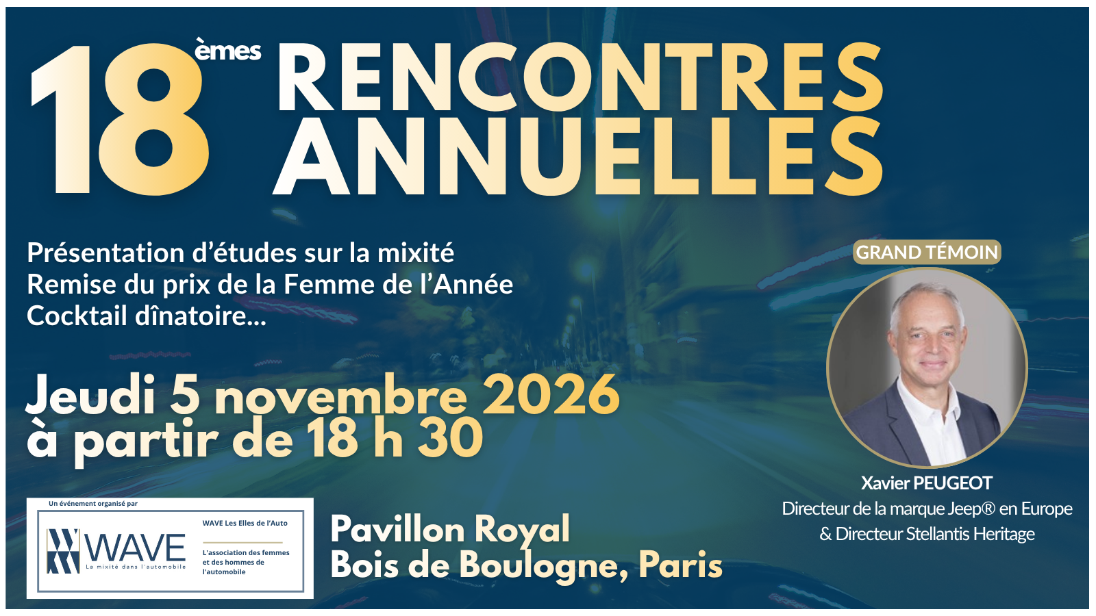 18èmes Rencontres Annuelles WAVE Les Elles de l'Auto