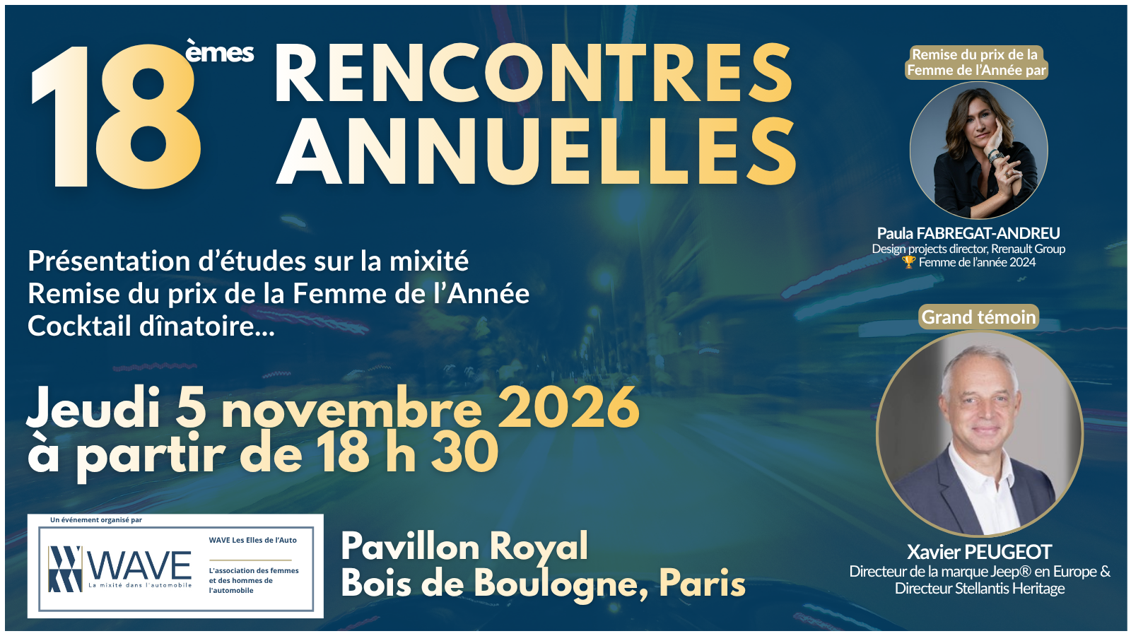 18èmes Rencontres Annuelles WAVE Les Elles de l'Auto