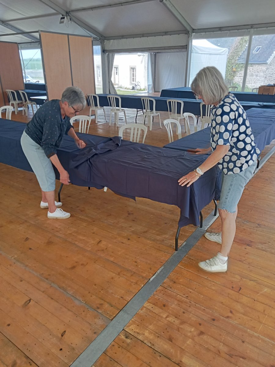 L'installation du chapiteau