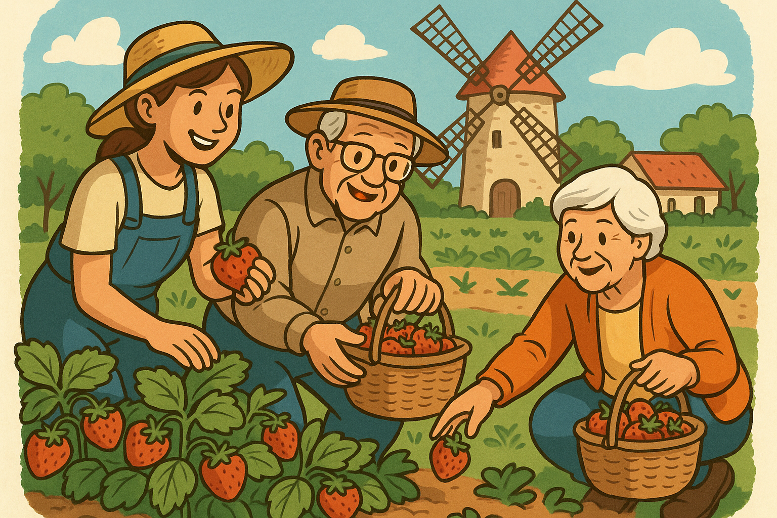 La campagne nous ouvre les bras : une Journée autour de la fraise au Moulin de Belle Née
