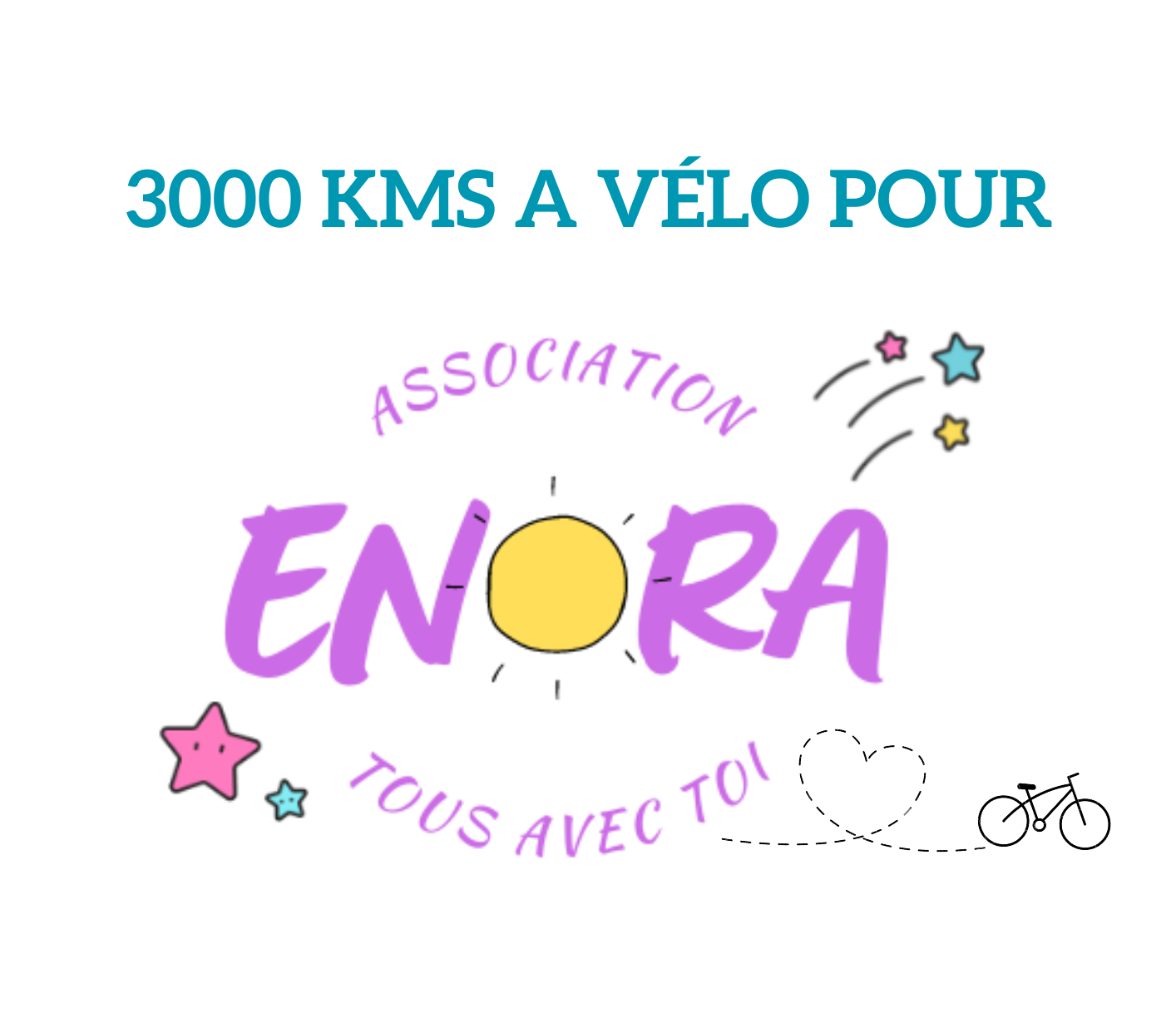 Logo 3000 kms à vélo pour 