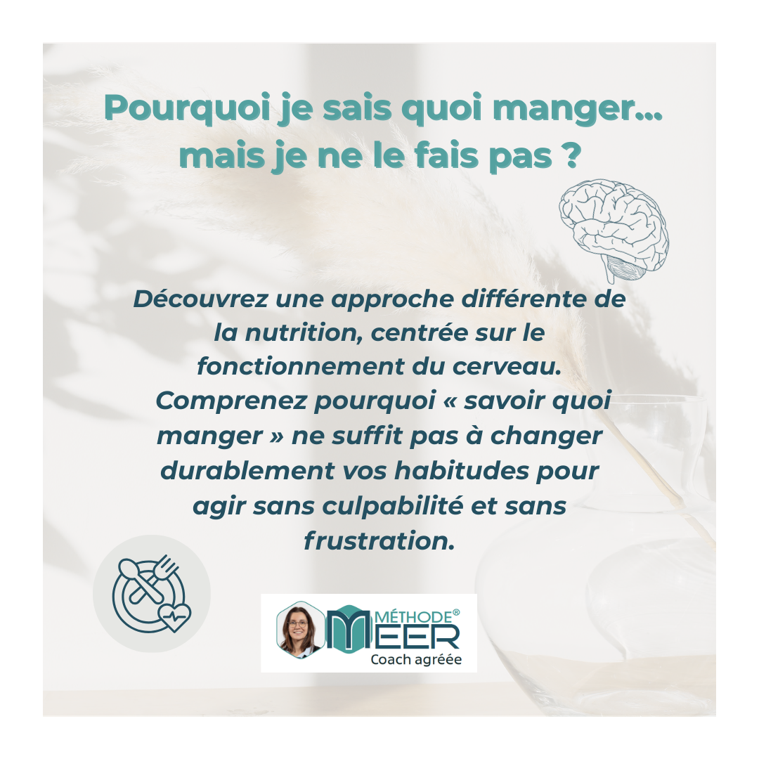 Pourquoi je sais quoi manger...mais je ne le fais pas?