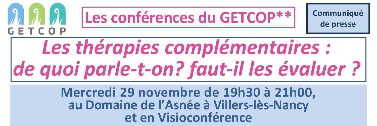 Une nouvelle conférence du GETCOP sur les thérapies complémentaires