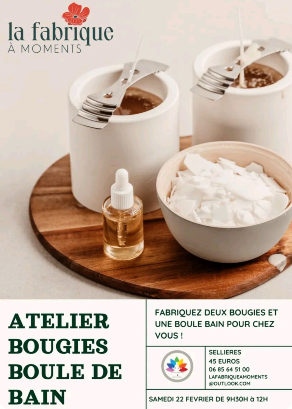 Atelier bougies et boule de bain