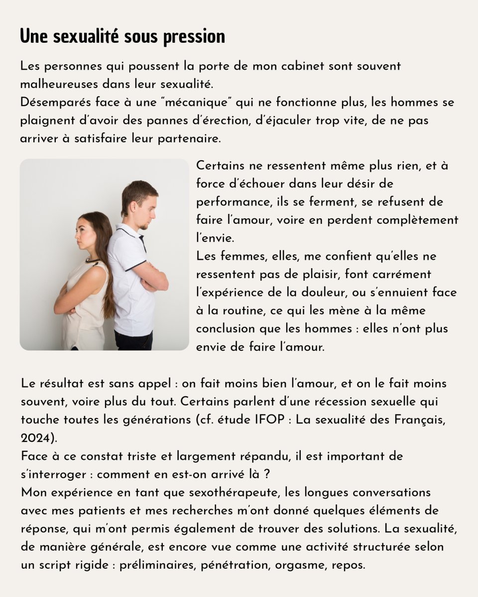 Causes problèmes sexualité couple