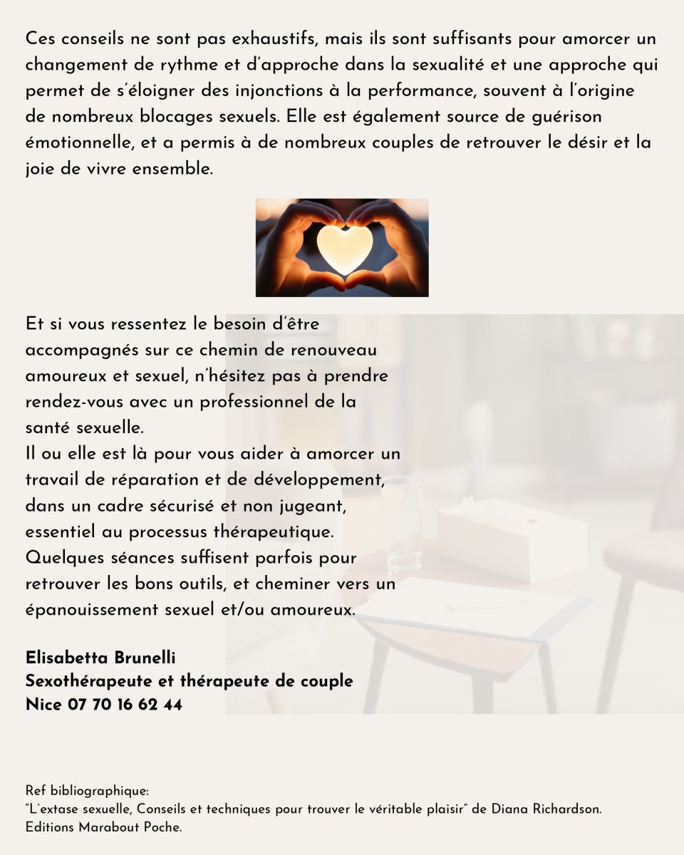 Conseils d'une sexothérapeute