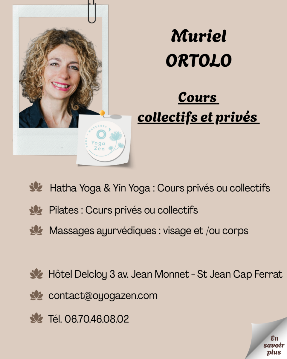 Fiche Muriel O'yogazen Yoga pilates et massages