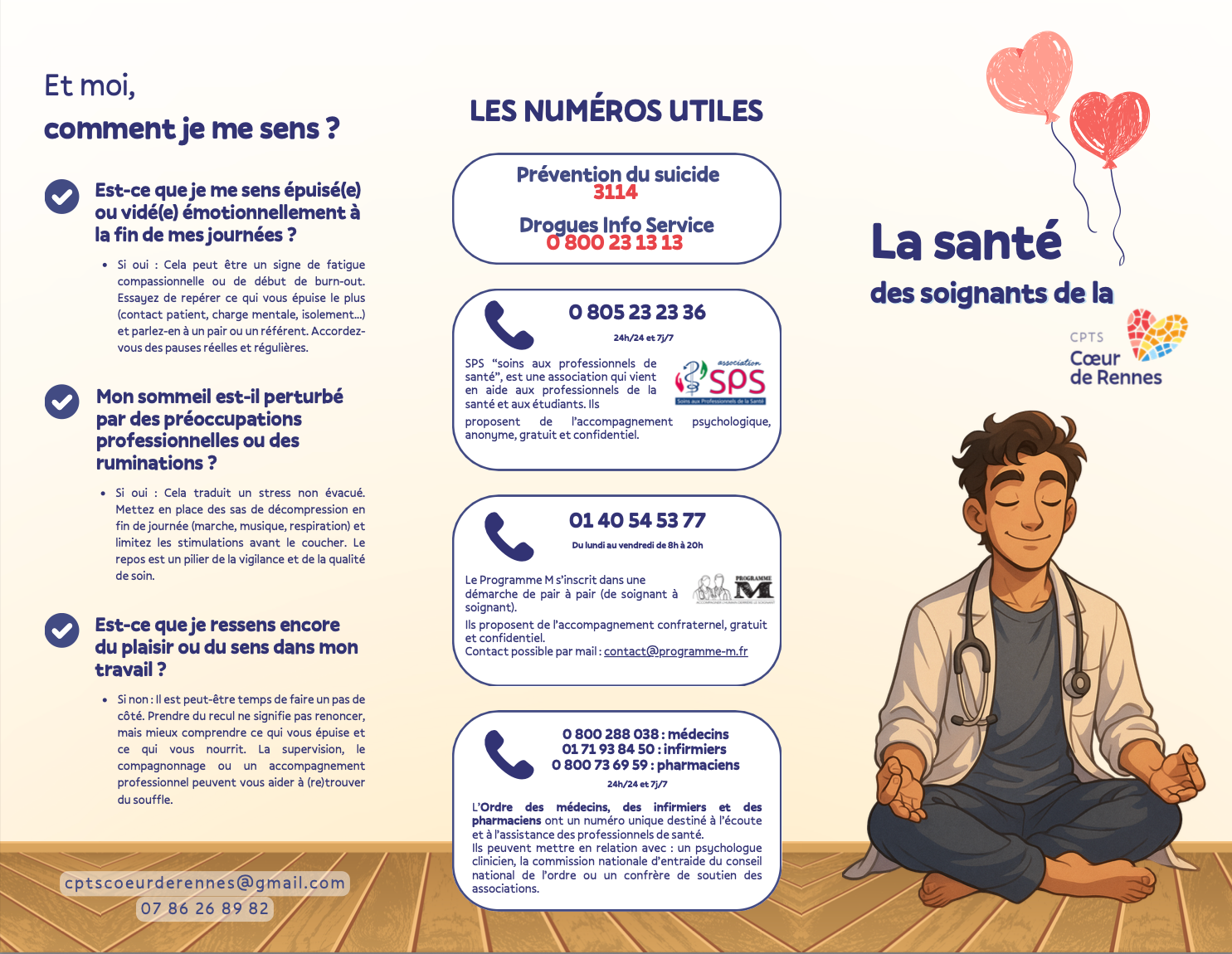 Flyer « la santé mentale des soignants »