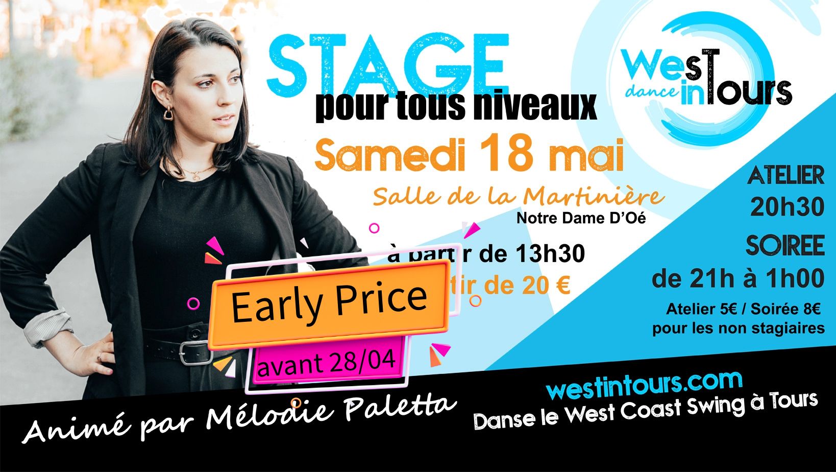 Stage tous niveaux, avec Mélodie Paletta, 18 mai 2024