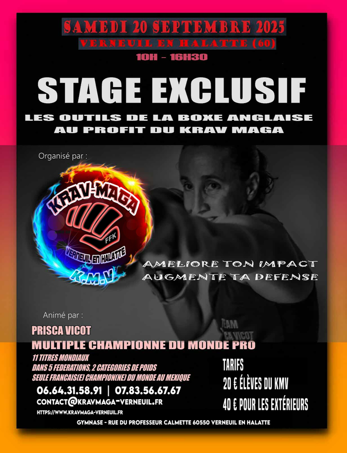 Stage boxe/krav maga - Prisca VICOT