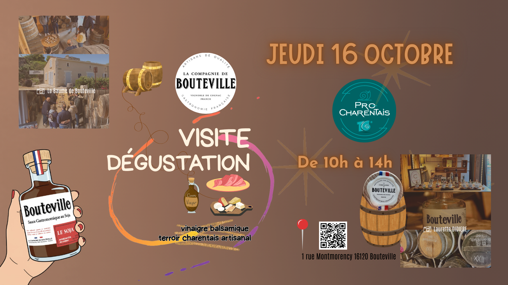 Rdv Visite ~ Dégustation du baume le Jeudi 16 Octobre 25 à la Compagnie de Bouteville