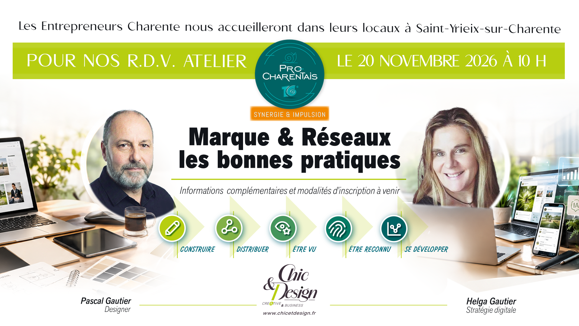 Rdv Ateliers ı Construction & DIffusion de notoriété chez LES ENTREPRENEURS CHARENTE ( ex CPME )