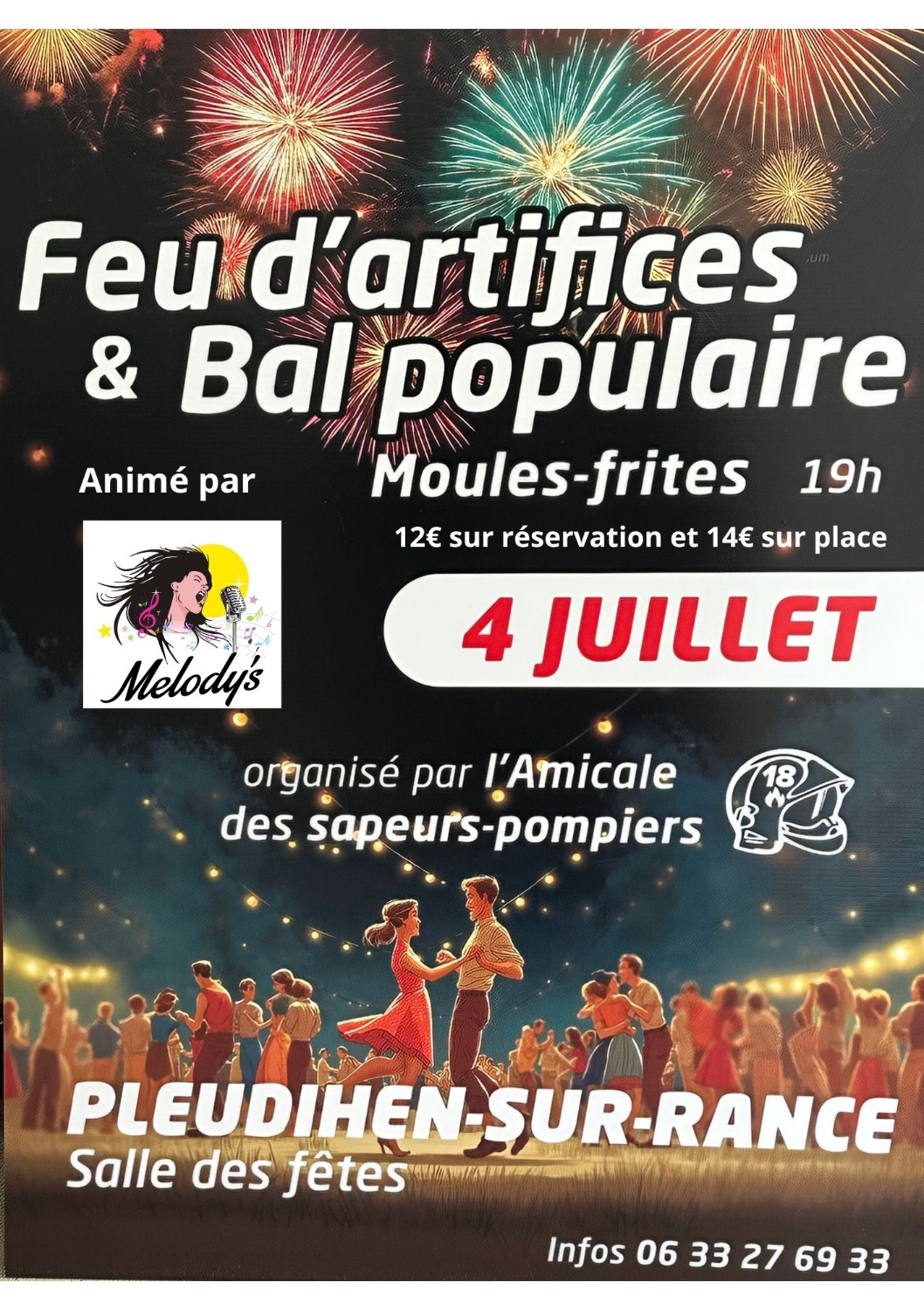 Bal populaire et soirée moules frites des sapeurs -pompiers