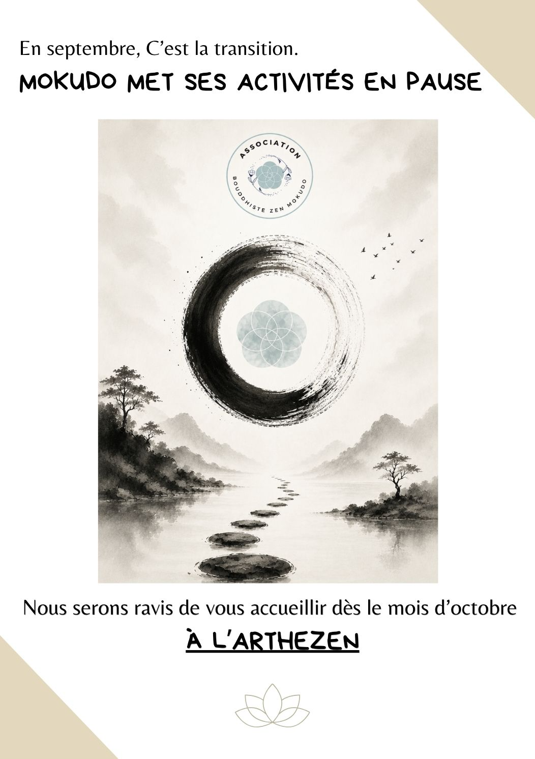 Fermeture exceptionnelle en Septembre