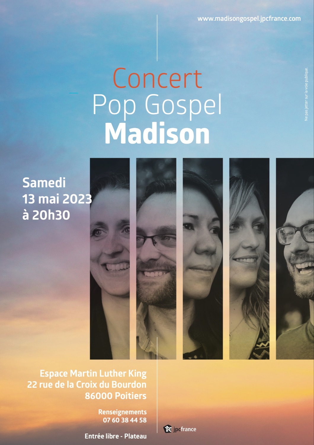 Inscription concert gratuit de Madison samedi 13 mai 2023