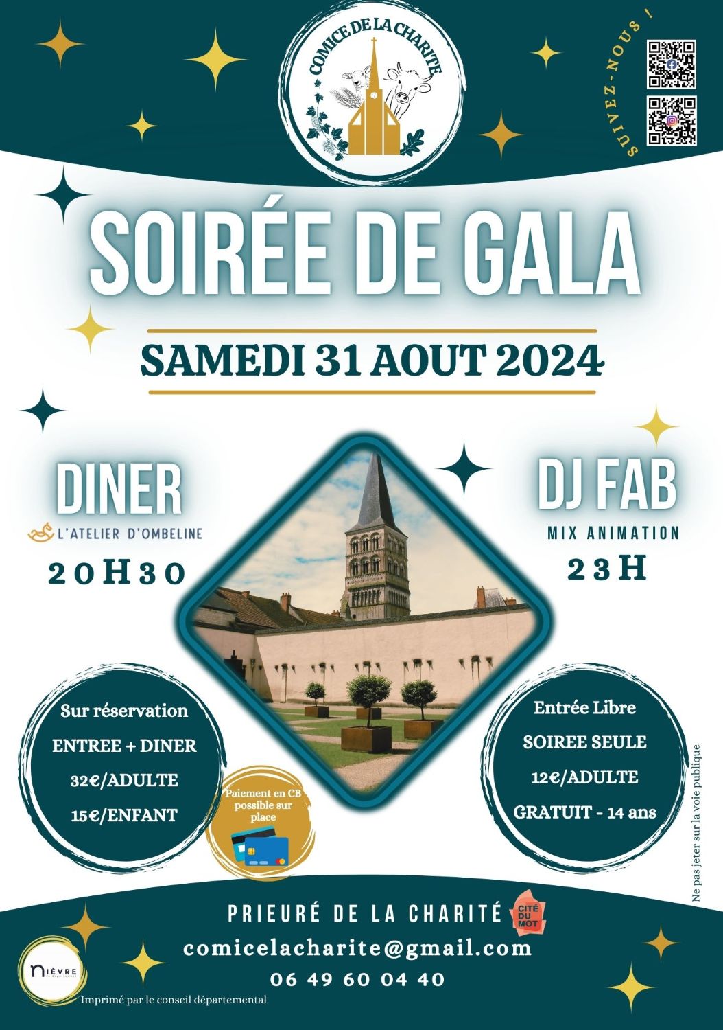 Gala du Comice de la Charité-sur-Loire  - 31 Août au Prieuré