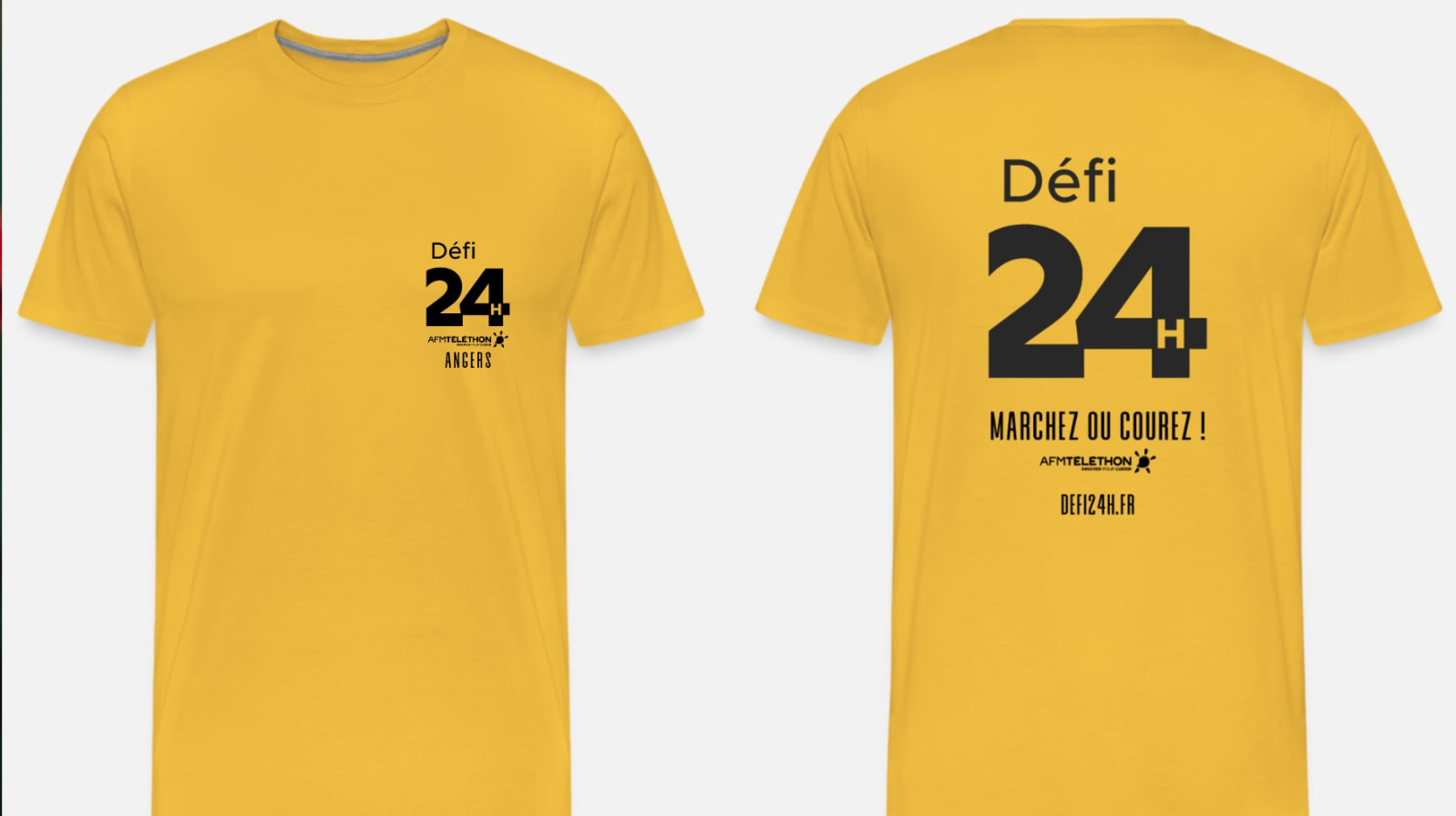 J'achète le tee-shirt du Défi 24H Angers Téléthon