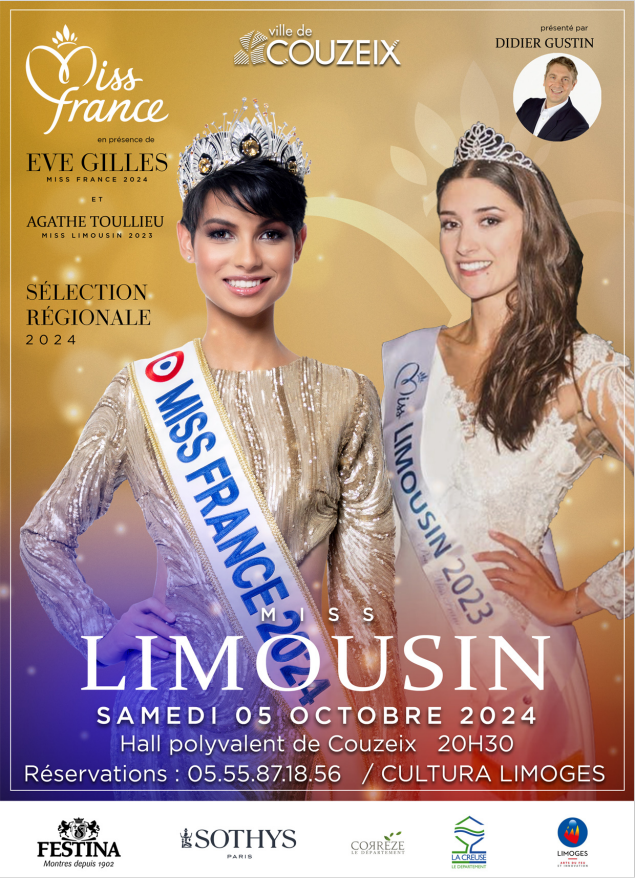 Gala d'élection de MISS LIMOUSIN 2024 pour Miss France