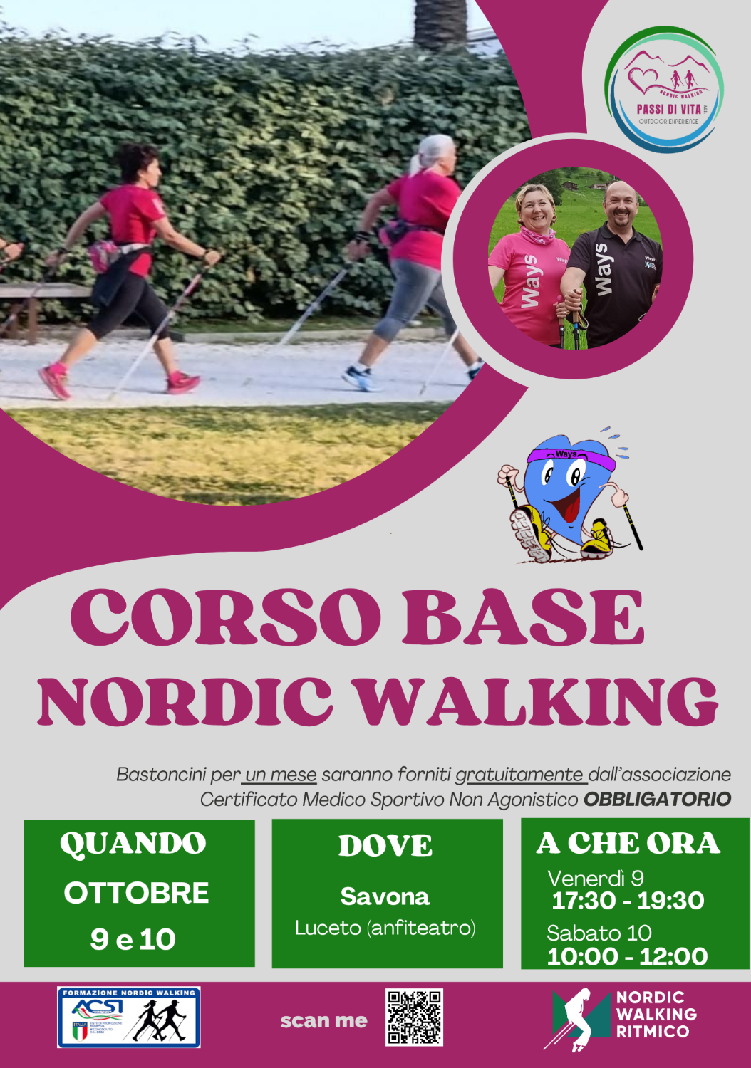 Corso Base di Nordic Walking Ottobre