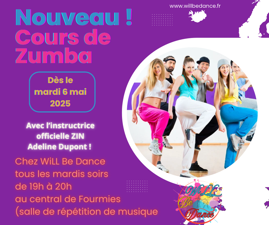 Nouveau : Cours de Zumba les mardis soirs !
