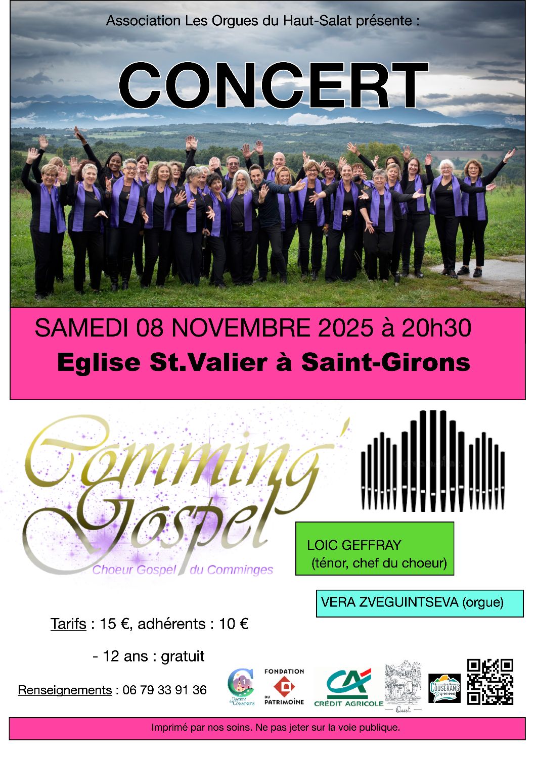 Concert Gospel et Orgue à St Girons