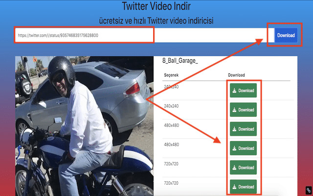 Logo Video indir twitter